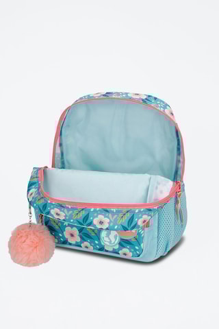 Mochila Turquesa e rosa