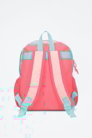 Mochila Rosa e azul-claro