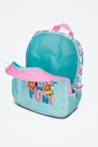 Mochila Patrulha Pata Turquesa e rosa