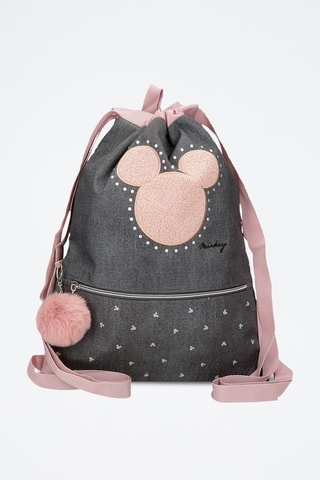 Saco de ginásio Mickey Disney - Preto e rosa