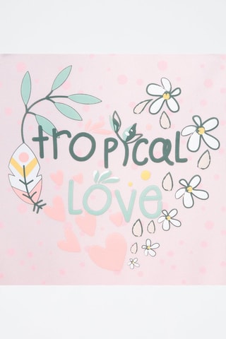 Estojo Tropical Love - Turquesa e rosa