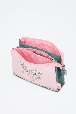 Estojo Tropical Love - Turquesa e rosa