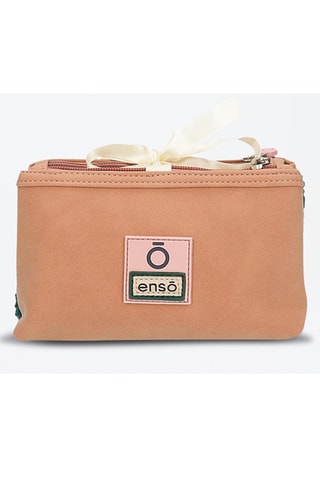 Estojo duplo - Rosa-escuro e verde-pinheiro