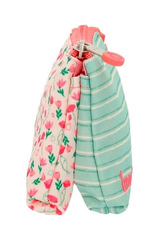 Porta-moedas - Verde e rosa