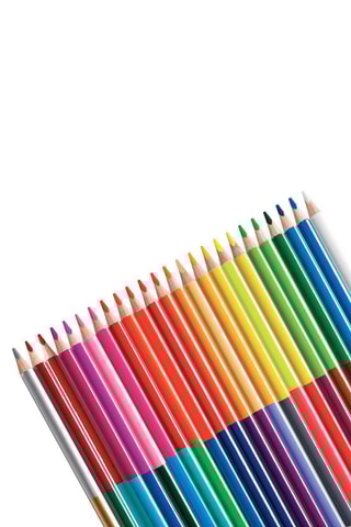 24 lápis para colorir Bi-Color Triangular Colored Pencils