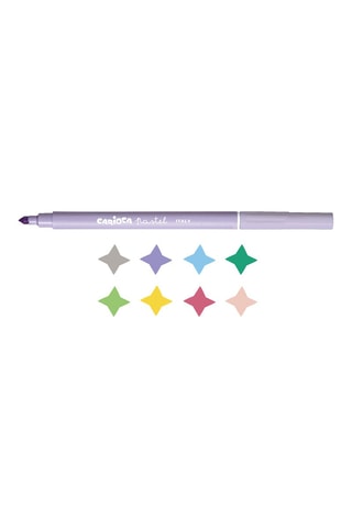 8 canetas de feltro Pastel - De 1 até 4,7 mm