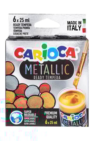 6 frascos de tinta metálica - 6 x 25 ml