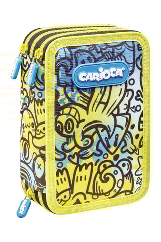 Estojo completo - 43 Peças - amarelo e azul