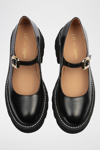 Leren Mary Janes met Hak Four Seasons - Zwart