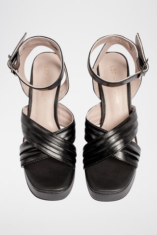 Leren Sandalen met Hak To Late to Say Goodbye - Zwart