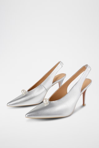 Leren Pumps Come Across - Zilverkleurig