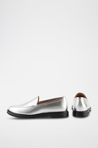 Nubuck Mocassins Cross the Line - Zilverkleurig 