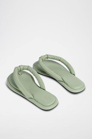 Leren Sandalen Adios - Zeegroen