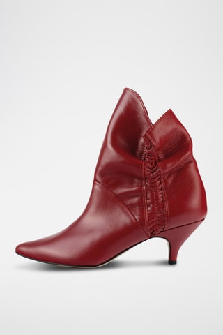 Leren Enkellaarzen Make me Like You - Rood 