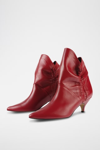 Leren Enkellaarzen Make me Like You - Rood 