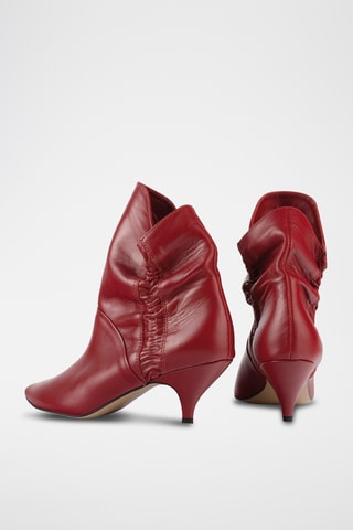 Leren Enkellaarzen Make me Like You - Rood 