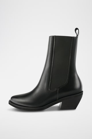 Leren Chelsea Boots Round the World - Zwart 