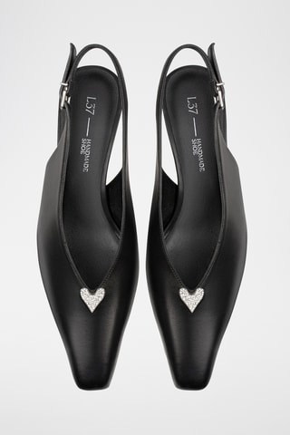 Leren Pumps Middle Ground - Zwart