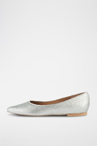 Nubuck Ballerina’s Slow Motion - Zilverkleurig 