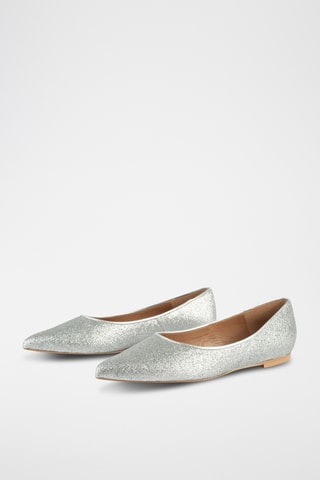 Nubuck Ballerina’s Slow Motion - Zilverkleurig 