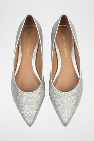 Nubuck Ballerina’s Slow Motion - Zilverkleurig 