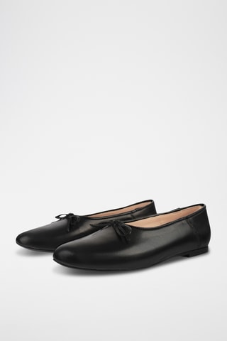 Leren Ballerina’s Find the Way - Zwart 