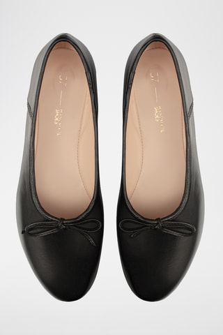 Leren Ballerina’s Find the Way - Zwart 