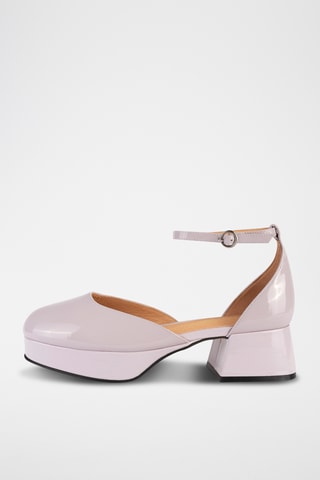 Leren Mary Janes met Hak Ultraviolet - Paars