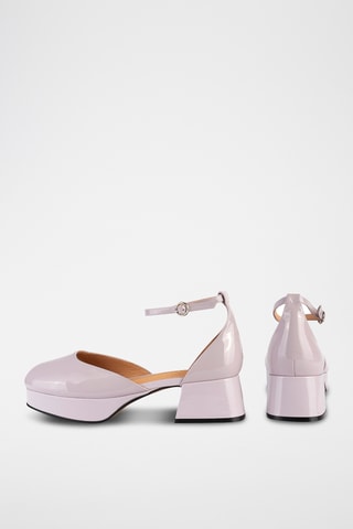 Leren Mary Janes met Hak Ultraviolet - Paars