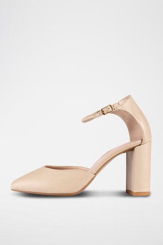 Leren Pumps East the Sun - Poederroze