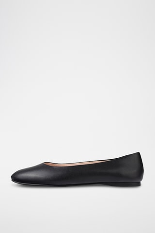 Leren Ballerina’s Baby Come On - Zwart 