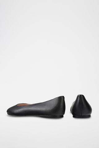 Leren Ballerina’s Baby Come On - Zwart 