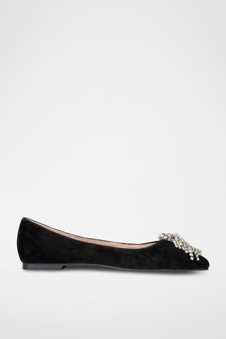 Nubuck Ballerina’s Let it Shine - Zwart 