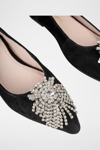 Nubuck Ballerina’s Let it Shine - Zwart 