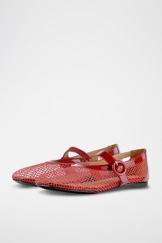 Lakleren Mary Janes Spend My Day - Rood 
