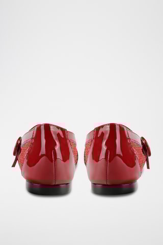 Lakleren Mary Janes Spend My Day - Rood 