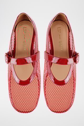 Lakleren Mary Janes Spend My Day - Rood 
