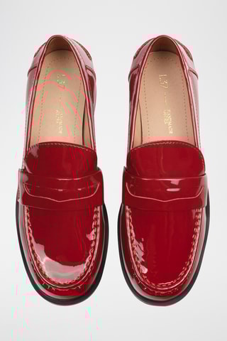 Lakleren Mocassins Good Advice - Rood