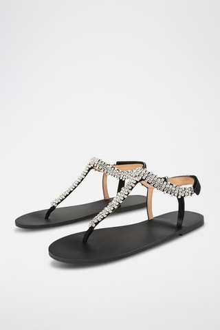 Leren Sandalen Indian Summer - Zwart