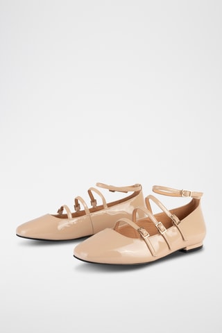 Lakleren Mary Janes Cheers - Nude