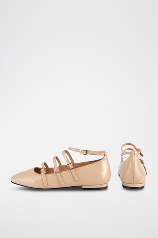 Lakleren Mary Janes Cheers - Nude