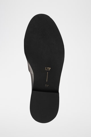 Leren Mocassins Cross the Line - Wit