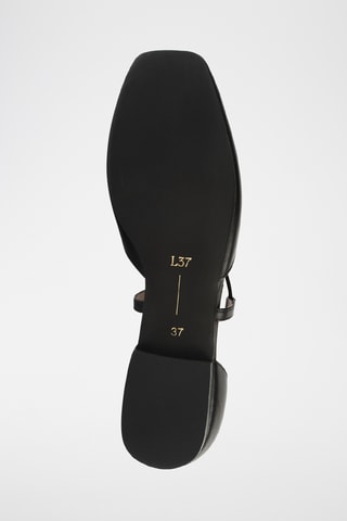 Leren Ballerina's Bye Bye - Zwart