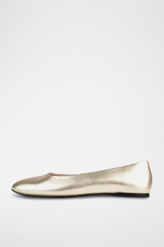 Leren Ballerina’s Baby Come On - Goudkleurig