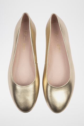 Leren Ballerina’s Baby Come On - Goudkleurig