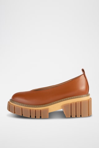Nubuck Platform Ballerina’s Slow Down Baby - Camel