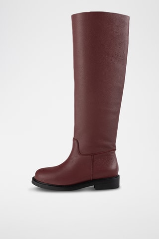 Leren Laarzen Mr Jones Maxi - Bordeauxrood 