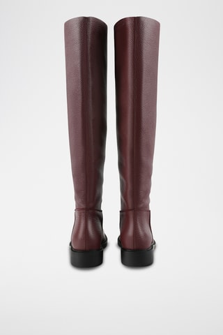 Leren Laarzen Mr Jones Maxi - Bordeauxrood 