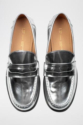 Leren Mocassins Good Advice - Zilverkleurig