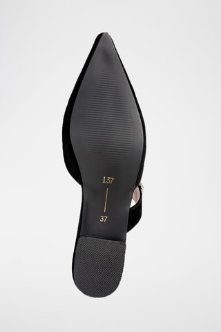 Nubuck Muiltjes Sparks Fly - Zwart